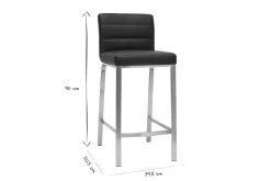 Cheap Miliboo Taburetes de bar modernos negros 66 cm TOMY