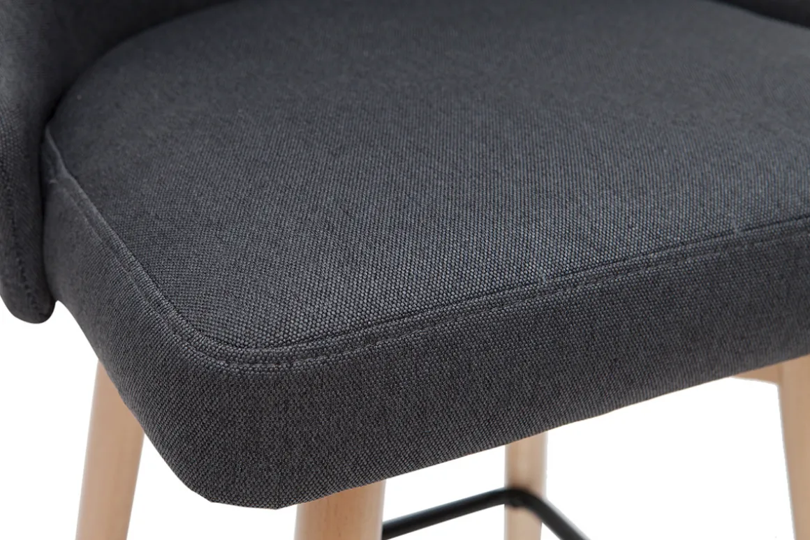 Shop Miliboo Taburetes de bar nórdicos giratorios gris oscuro A65 cm (lote de 2) HASTA