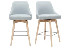 Cheap Miliboo Taburetes de bar nórdicos giratorios gris claro A65 cm (lote de 2) HASTA