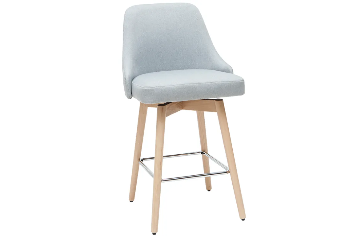 Cheap Miliboo Taburetes de bar nórdicos giratorios gris claro A65 cm (lote de 2) HASTA