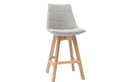 Flash Sale Miliboo Taburetes de bar nórdicos gris claro 65 cm (lote de 2) MATILDE