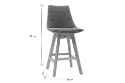 Flash Sale Miliboo Taburetes de bar nórdicos gris claro 65 cm (lote de 2) MATILDE