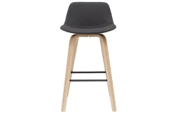 Online Miliboo Taburetes de bar nórdicos gris oscuro A65 cm (lote de 2) NONIE