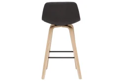 Online Miliboo Taburetes de bar nórdicos gris oscuro A65 cm (lote de 2) NONIE