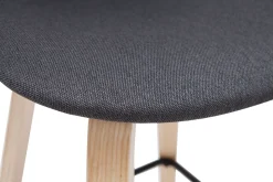 Online Miliboo Taburetes de bar nórdicos gris oscuro A65 cm (lote de 2) NONIE