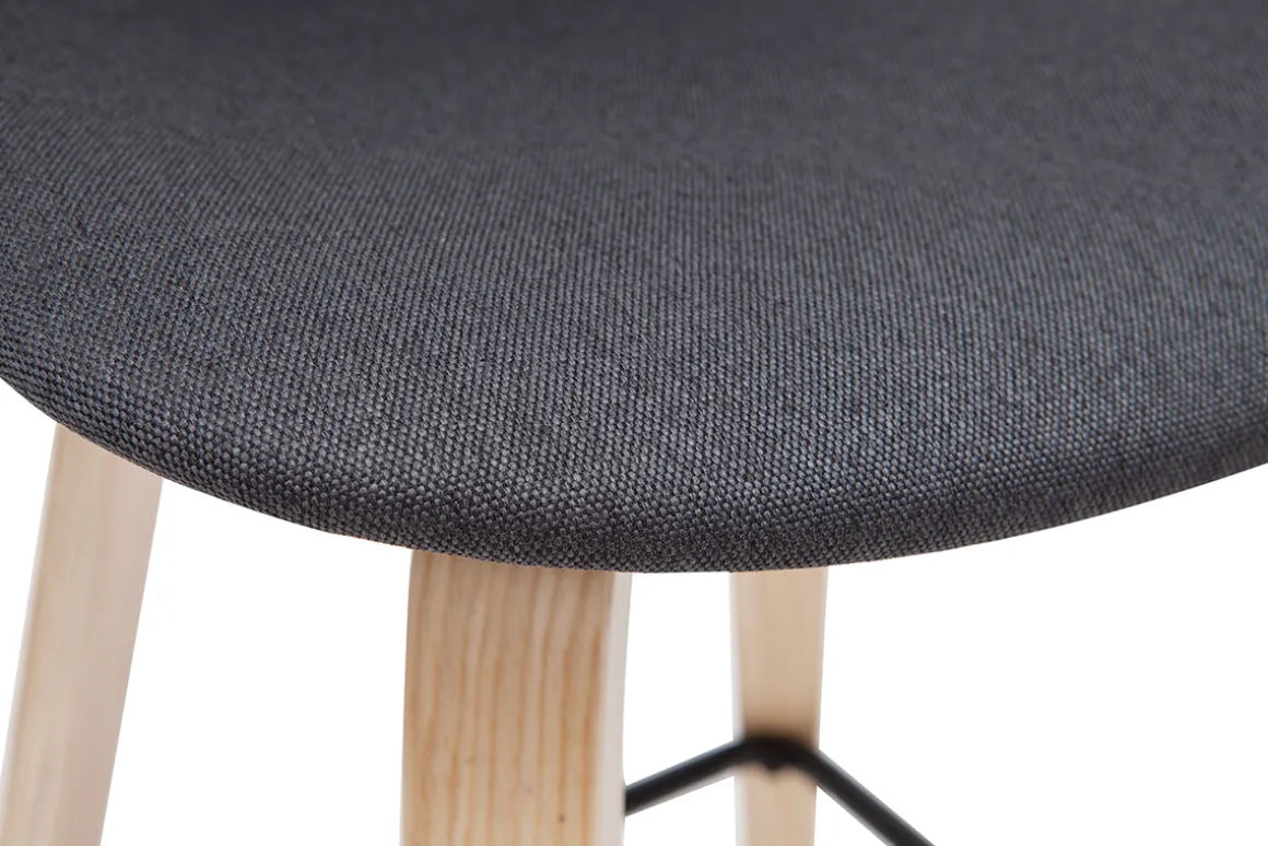Online Miliboo Taburetes de bar nórdicos gris oscuro A65 cm (lote de 2) NONIE