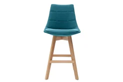 Online Miliboo Taburetes de bar nórdicos azul petróleo 65 cm (lote de 2) MATILDE