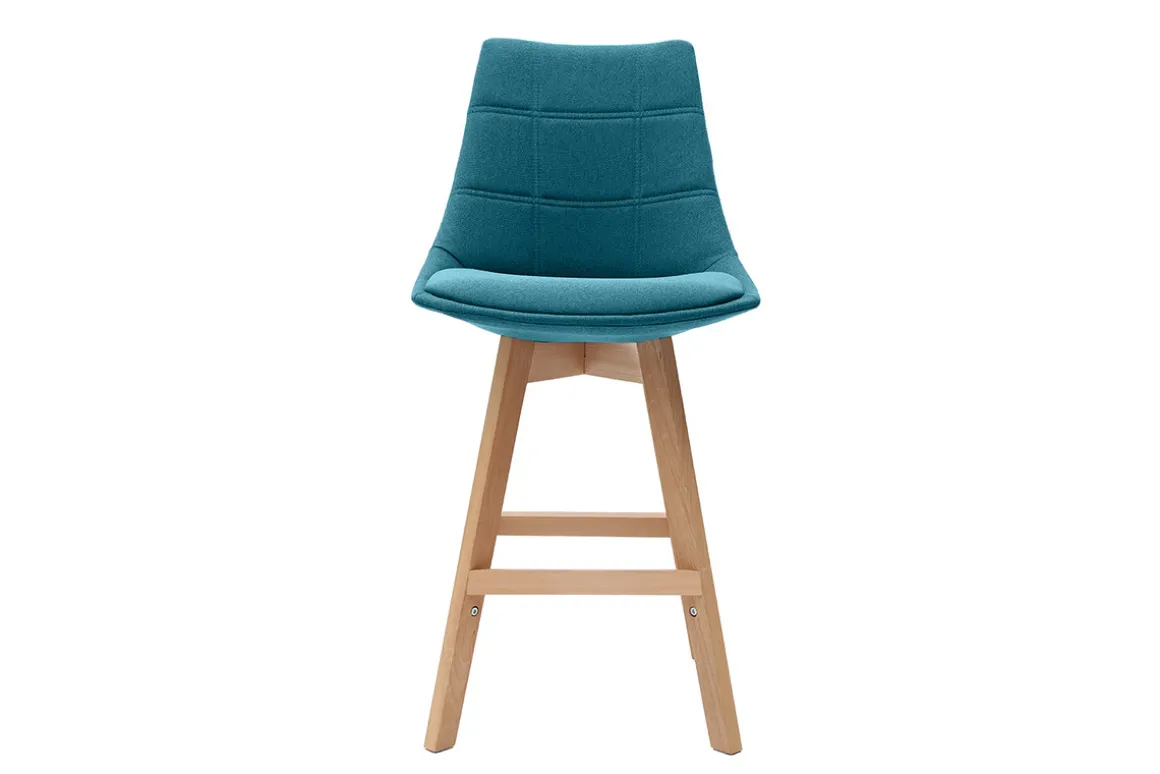 Online Miliboo Taburetes de bar nórdicos azul petróleo 65 cm (lote de 2) MATILDE