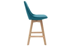 Online Miliboo Taburetes de bar nórdicos azul petróleo 65 cm (lote de 2) MATILDE