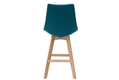Online Miliboo Taburetes de bar nórdicos azul petróleo 65 cm (lote de 2) MATILDE