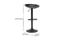 Hot Miliboo Taburetes de bar regulables modernos negros A65 cm (lote de 2) PEBBLE