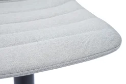 Cheap Miliboo Taburetes de bar regulables de tela gris claro (lote de 2) SAURY