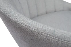 Best Sale Miliboo Taburetes de bar tejido gris claro 65 cm (lote de 2) SHERU