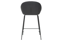 Flash Sale Miliboo Taburetes de bar tejido gris oscuro 65 cm (lote de 2) SHERU