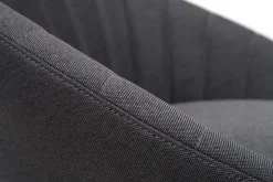 Flash Sale Miliboo Taburetes de bar tejido gris oscuro 65 cm (lote de 2) SHERU