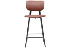 Flash Sale Miliboo Taburetes de bar vintage marrón claro con patas en metal 65cm (lote de 2) LAB
