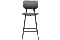 Outlet Miliboo Taburetes de bar vintage negro con patas en metal 65cm (lote de 2) LAB
