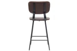 Fashion Miliboo Taburetes de bar vintage marrón con patas en metal 65cm (lote de 2) LAB