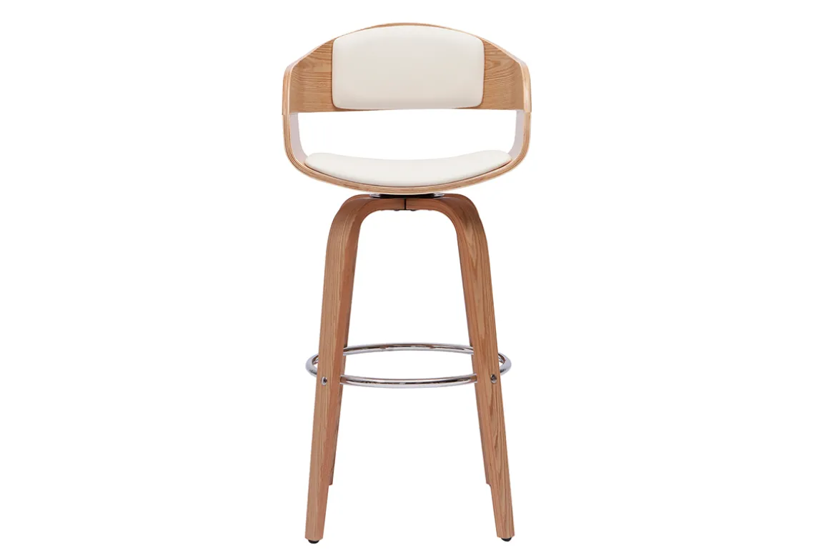 Sale Miliboo Taburetes de cocina nórdicos con giro 360° de madera clara 67 cm GAO
