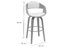 Sale Miliboo Taburetes de cocina nórdicos con giro 360° de madera clara 67 cm GAO