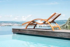 Fashion Miliboo Tumbona para el sol blanco roto BIARRITZ